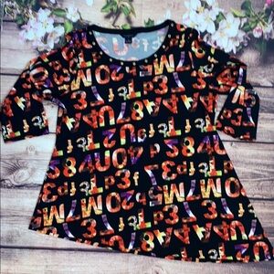 Investments Plus Size Graphic Print Top Multicolor